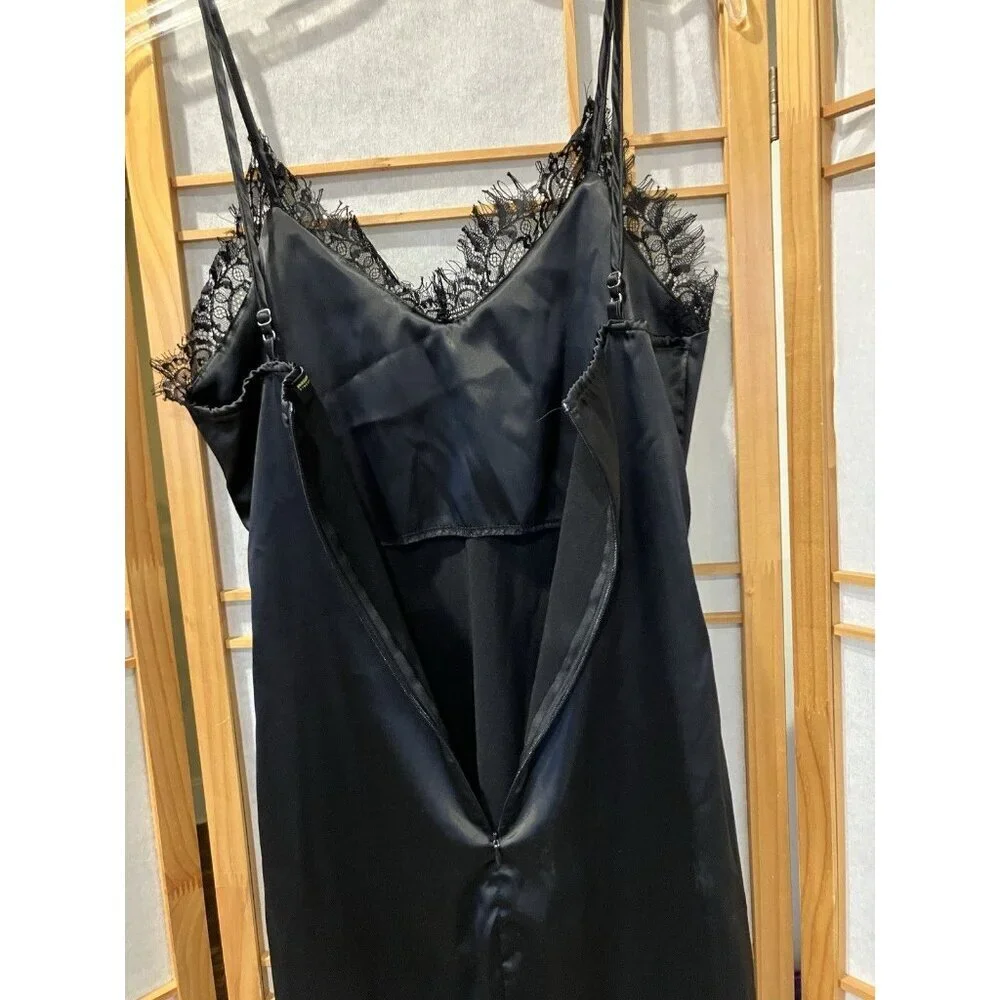 Black Lace Slip Dress by Finesse, Medium, Evening Cocktail, weighted